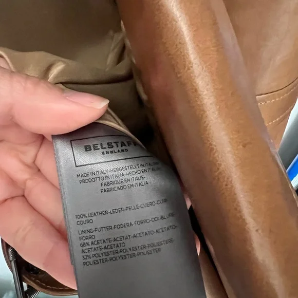 Belstaff Brown Leather Jacket - Picture 2 of 2